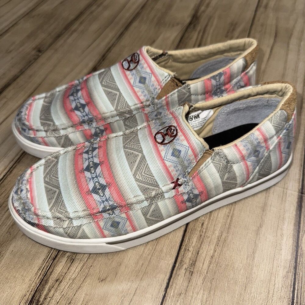 Twisted X® Children's Hooey Loper Pink Multi Slip On Shoes YHYC007 Size 5